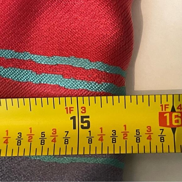 Sara Campbell Pink Red Teal Satin Striped Party Event Dress NWOT Size 6 - Picture 12 of 14